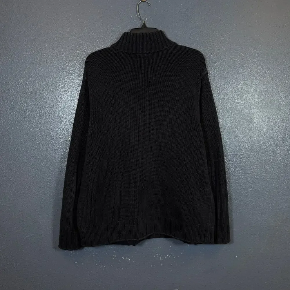 Polo Ralph Lauren Jeans Company XL men’s black 1/4 zip sweater vintage